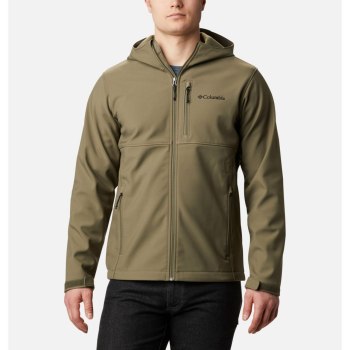 Columbia Ascender Hooded Softshell, Chamarras Grises Verdes Para Hombre | 092513-ODZ